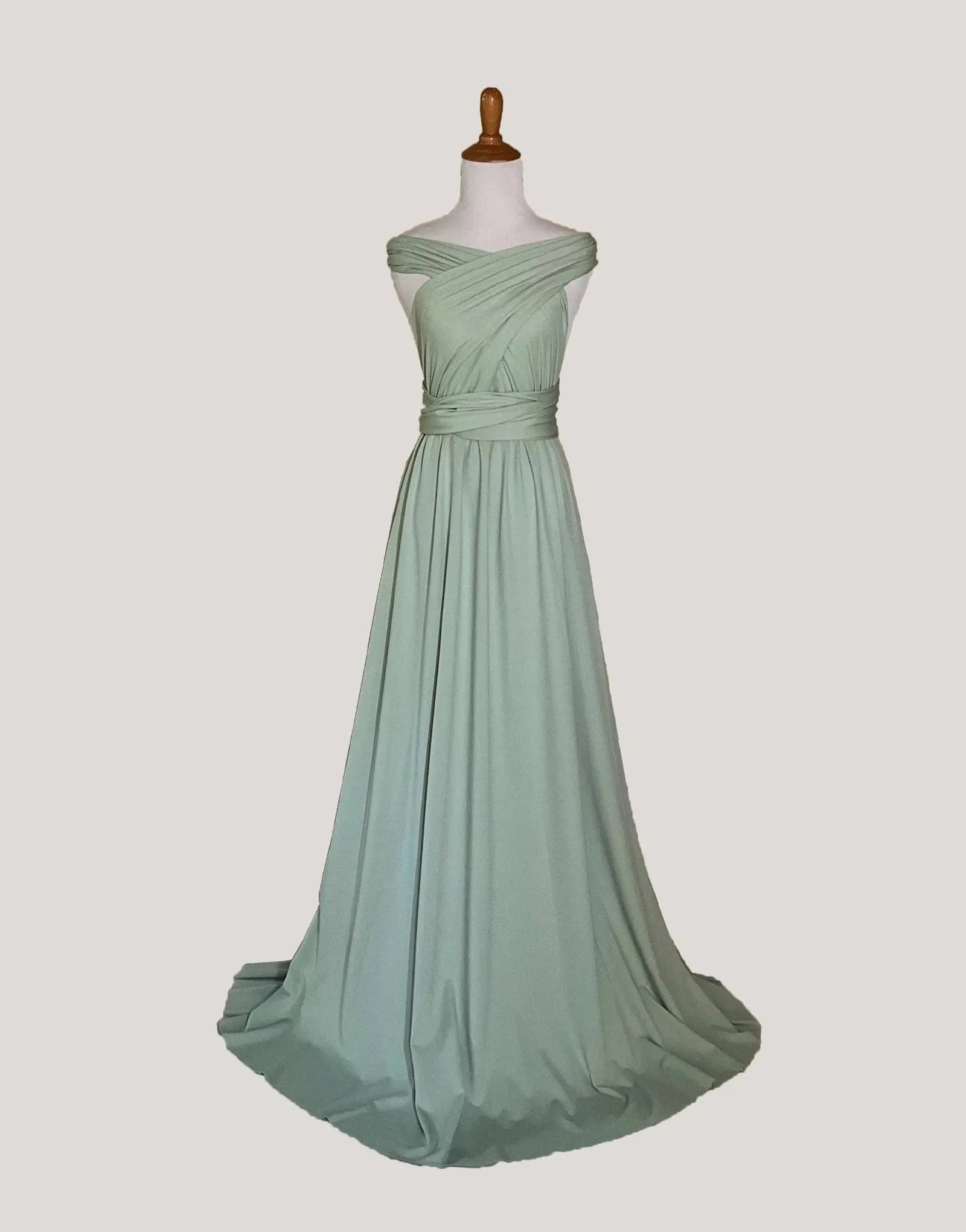 Sage Infinity Dress/ Wrap Convertible Bridesmaid Dress-H7