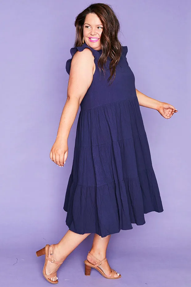 Selina Navy Dress