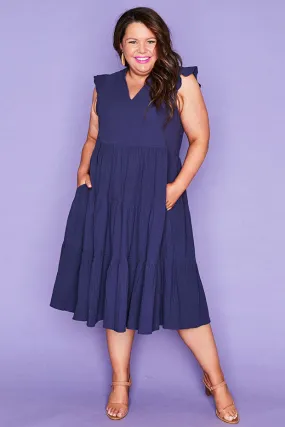 Selina Navy Dress