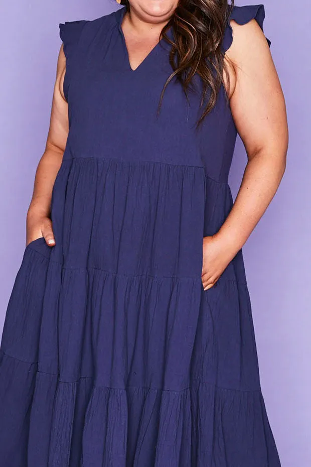 Selina Navy Dress