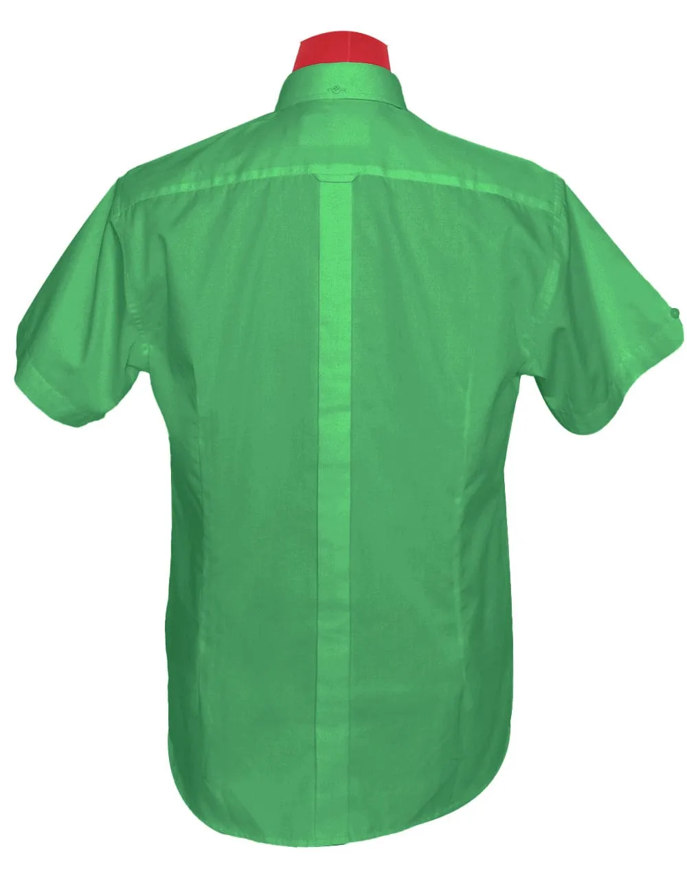 Short Sleeve Shirt | 60S Mod Style Green Color Shirt For Man