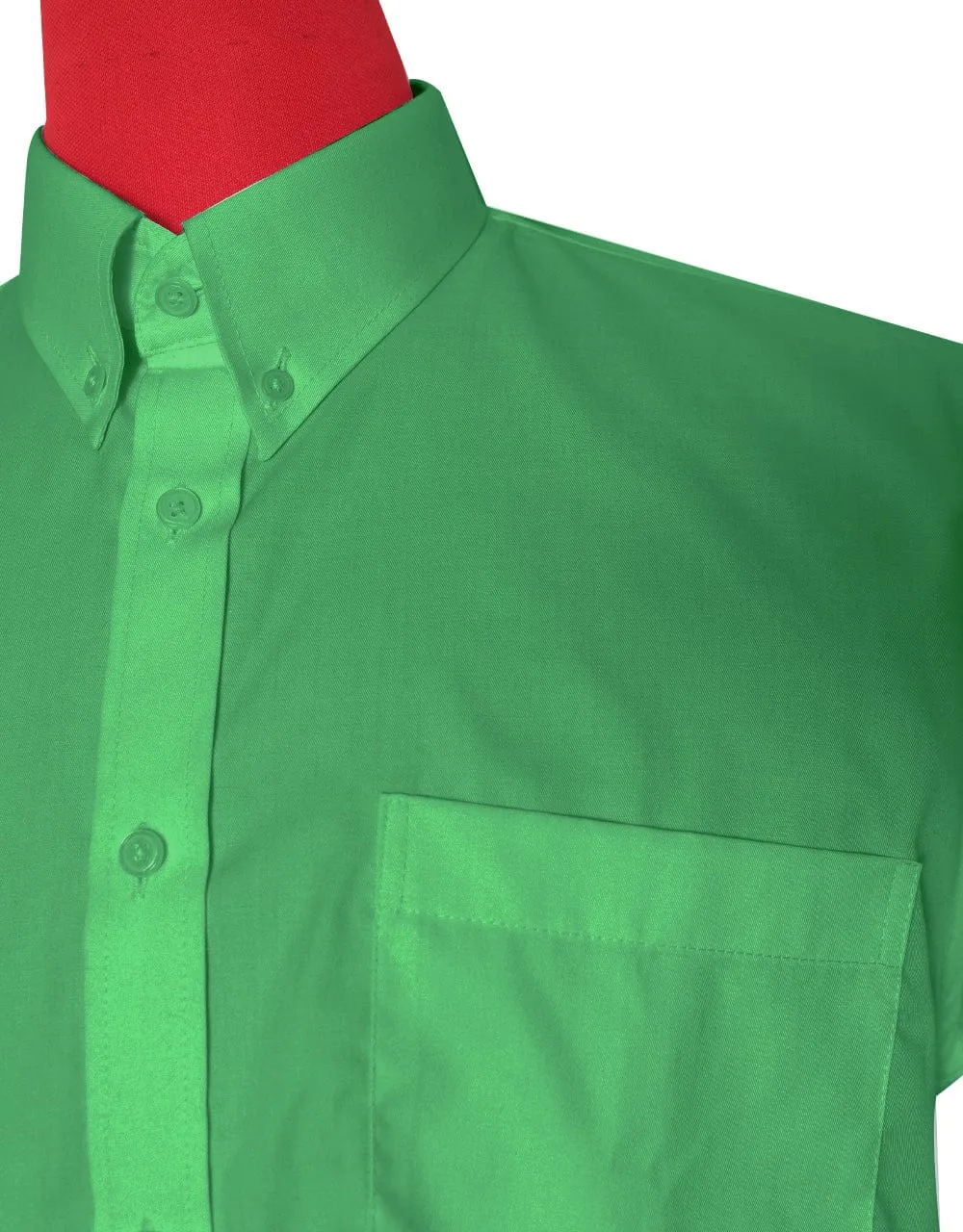 Short Sleeve Shirt | 60S Mod Style Green Color Shirt For Man