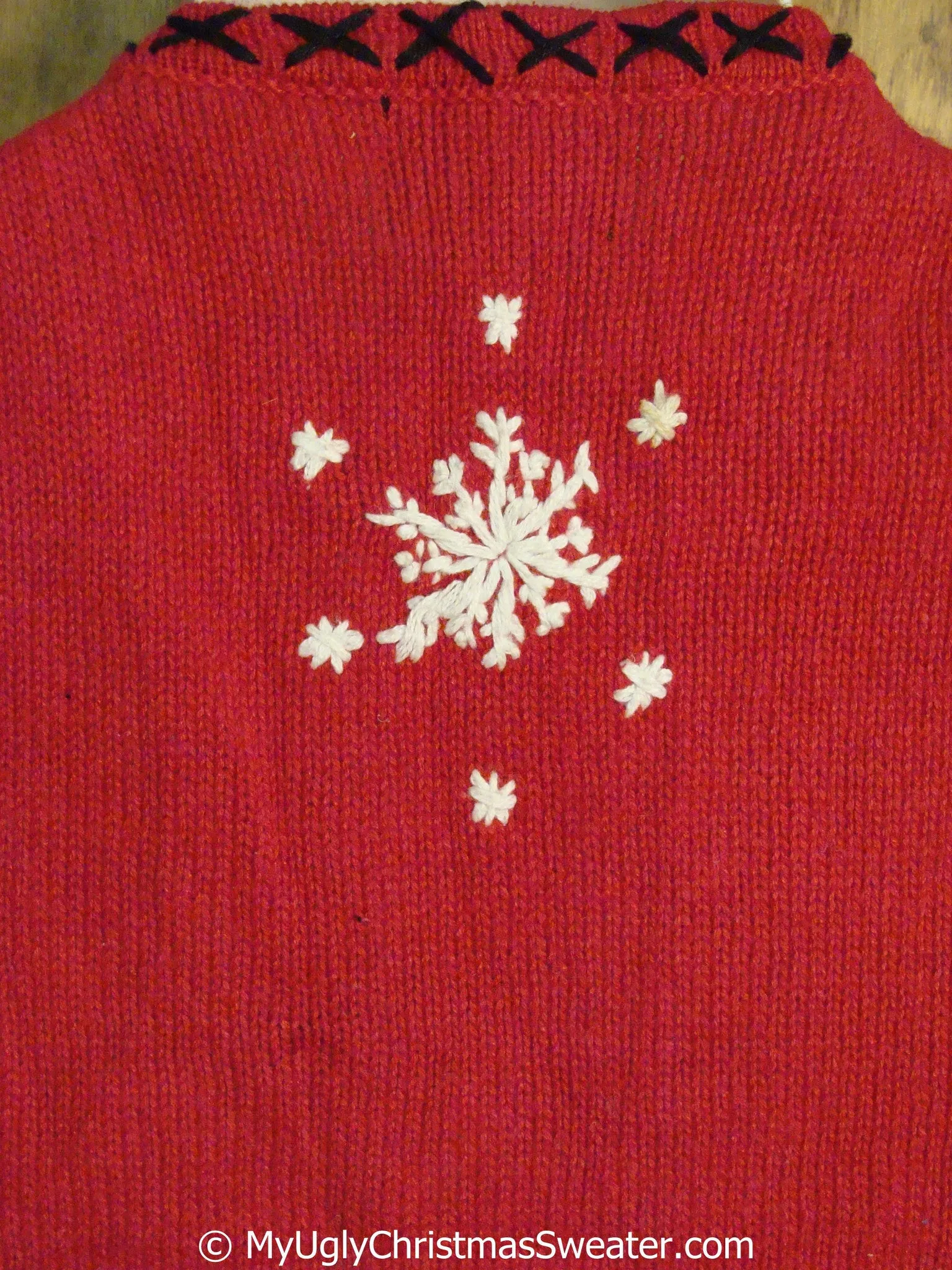 Skiing in a Winter Wonderland Christmas Sweater Vest