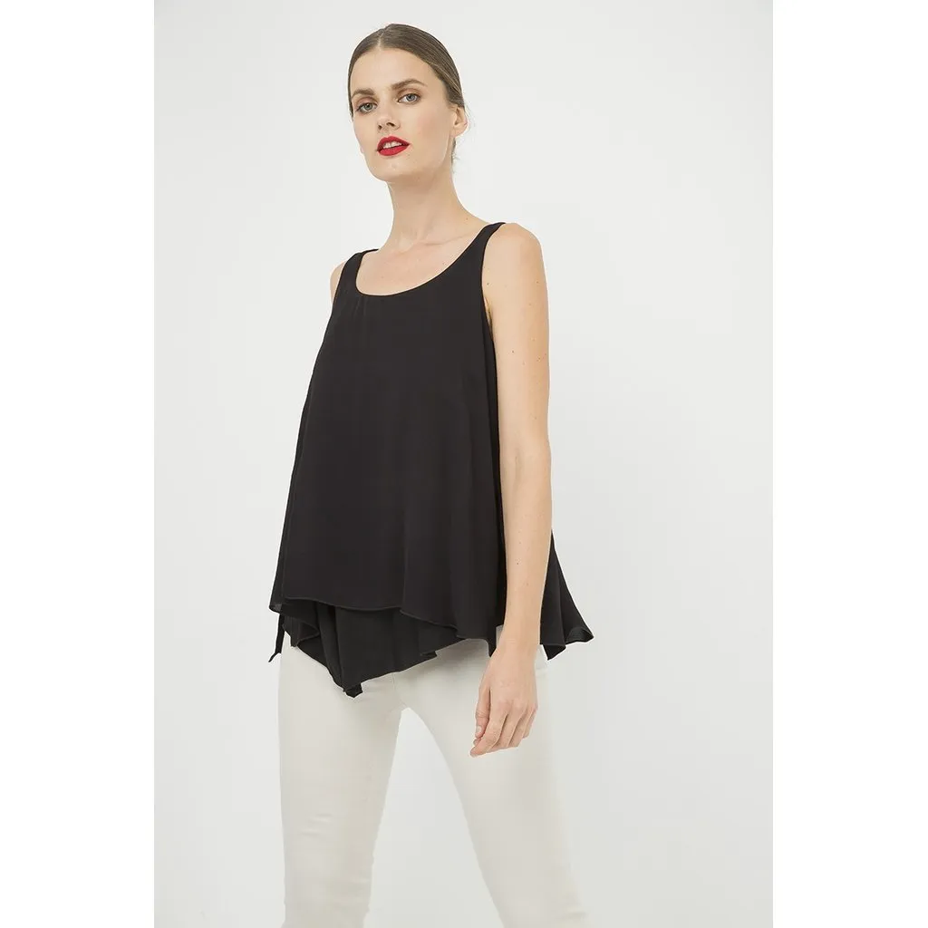 Sleeveless Black Layer Top