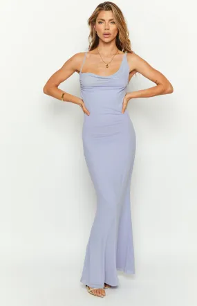 So Lovely Lilac Mesh Maxi Dress