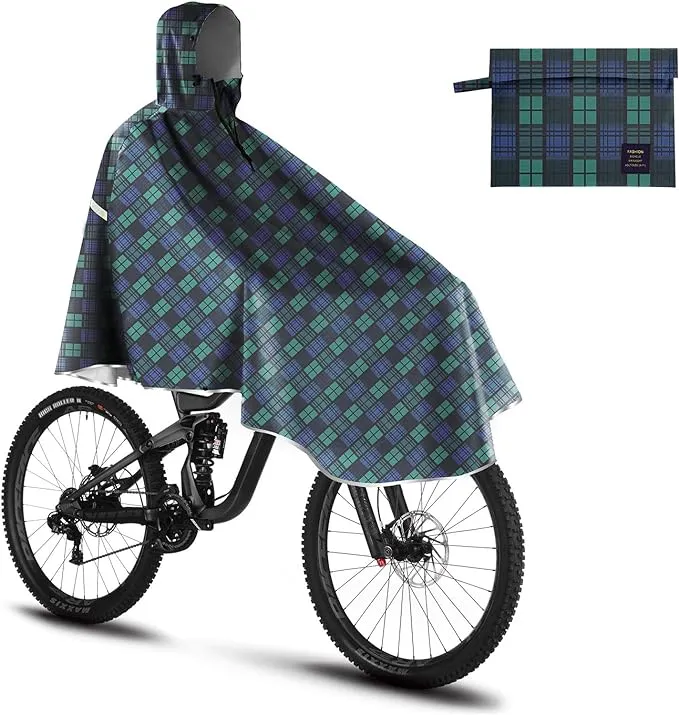 SOPPY Waterproof Rain Poncho Bike Bicycle Rain Poncho Cycling Rain Cape Lightweight Compact Reusable for Men Women Adults