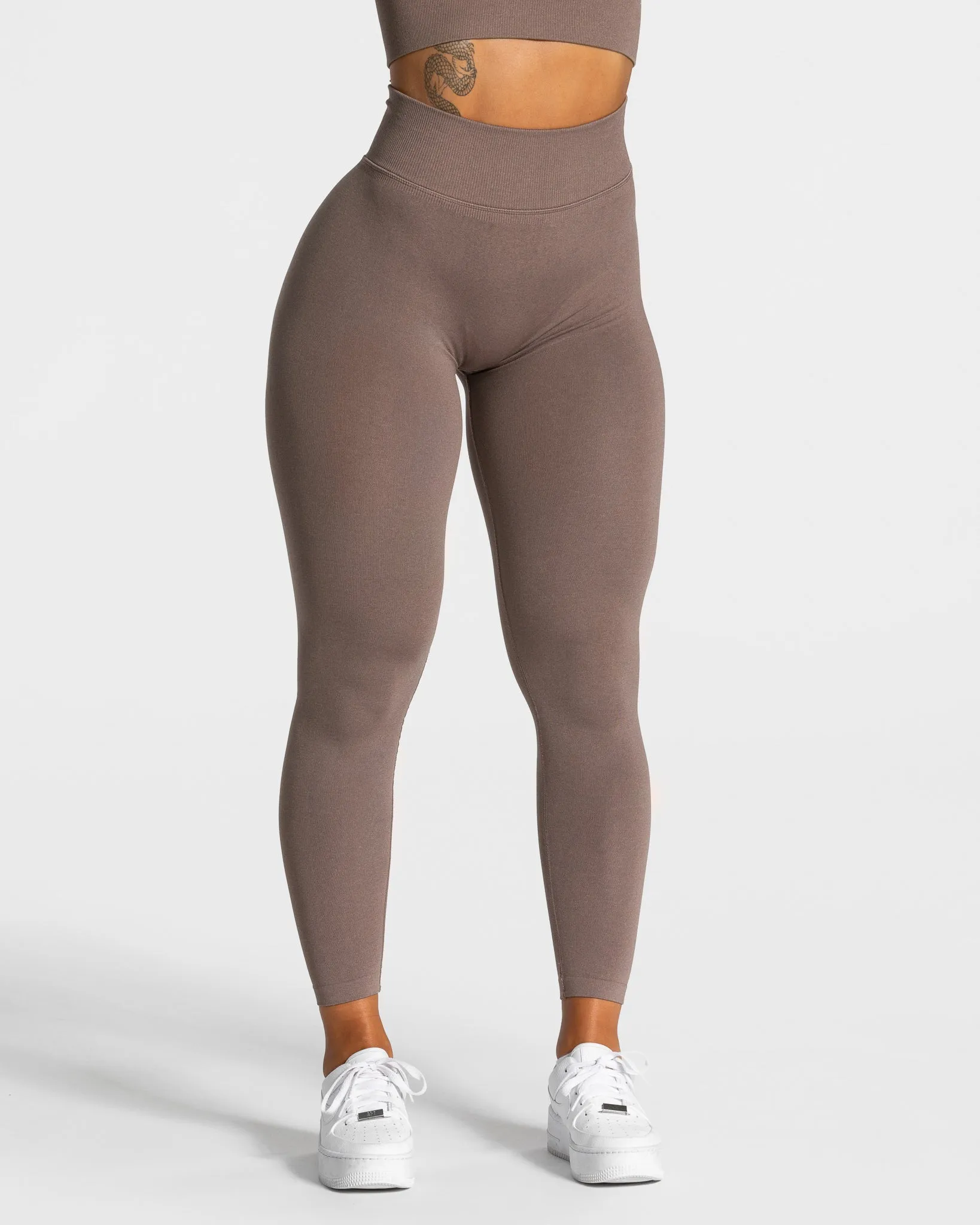 Statement Scrunch Leggings "Mokka"