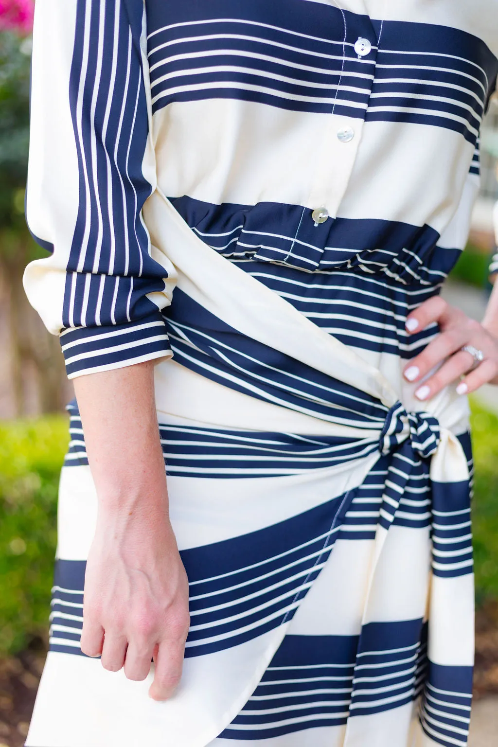 Stripe Wrap Dress