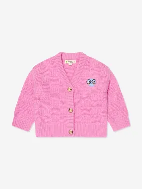 The Bonnie Mob Girls Wool Knit Cardigan in Pink