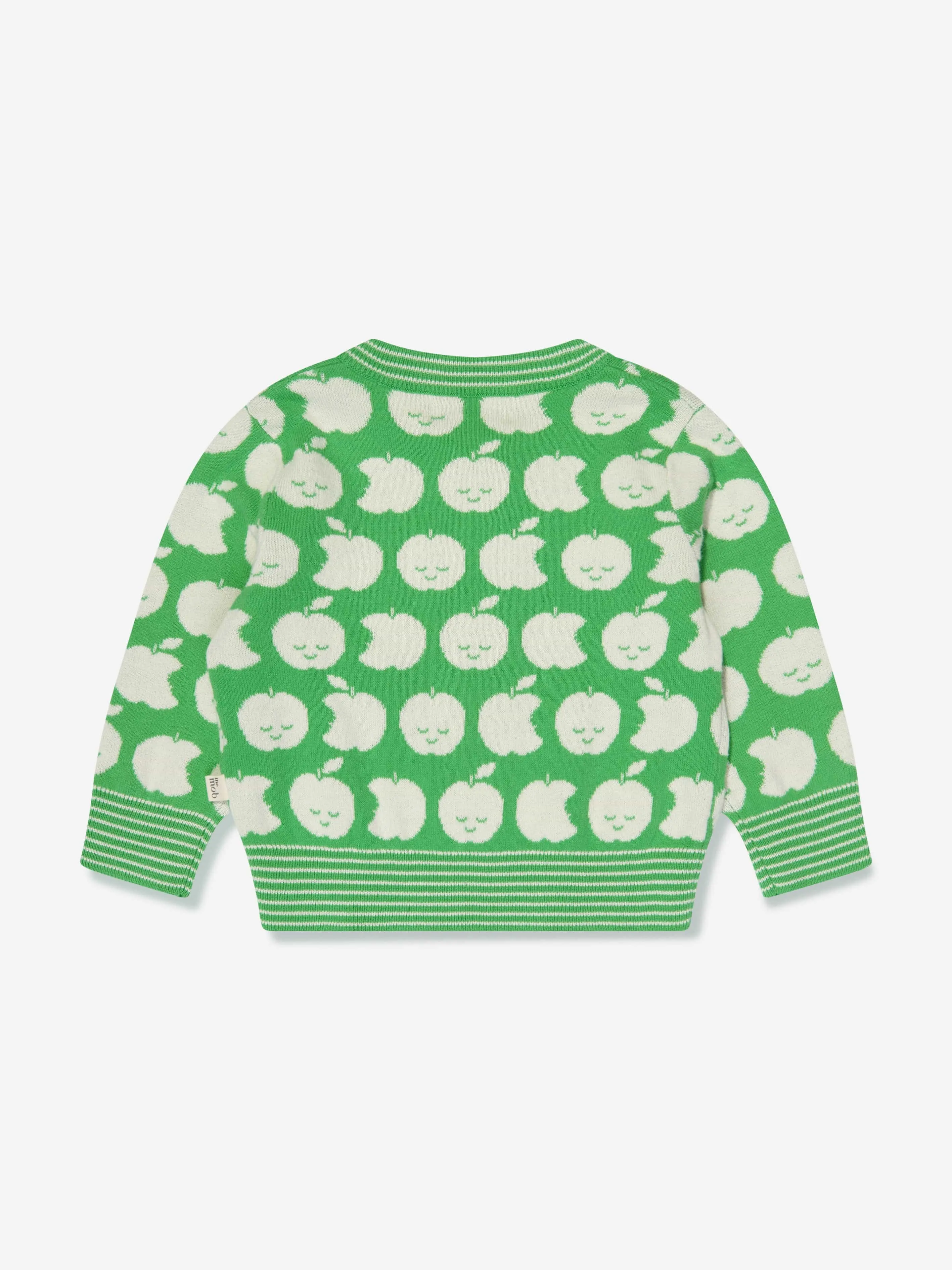 The Bonnie Mob Kids Apple Knit Cardfigan in Green