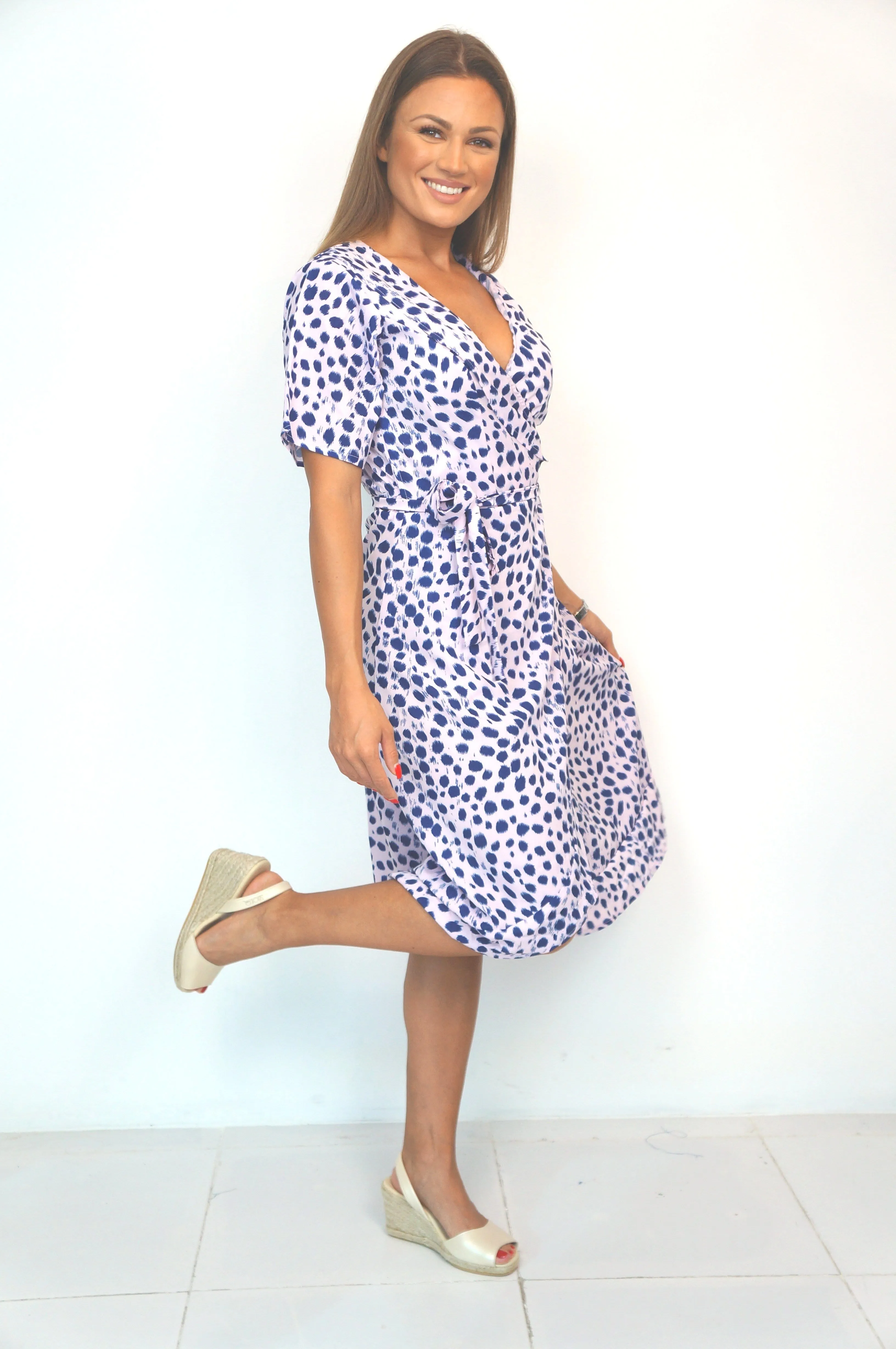 The Midi Flirty Wrap Dress - Hamptons Weekend