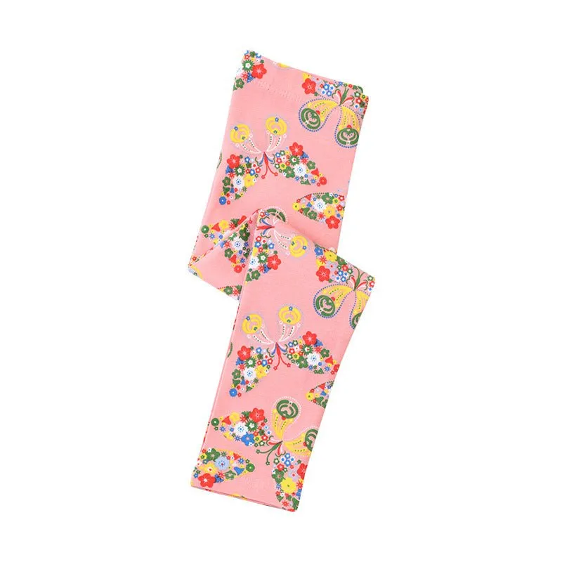 Toddler/Kid Girl's Blossom Butterflies Print Design Leggings