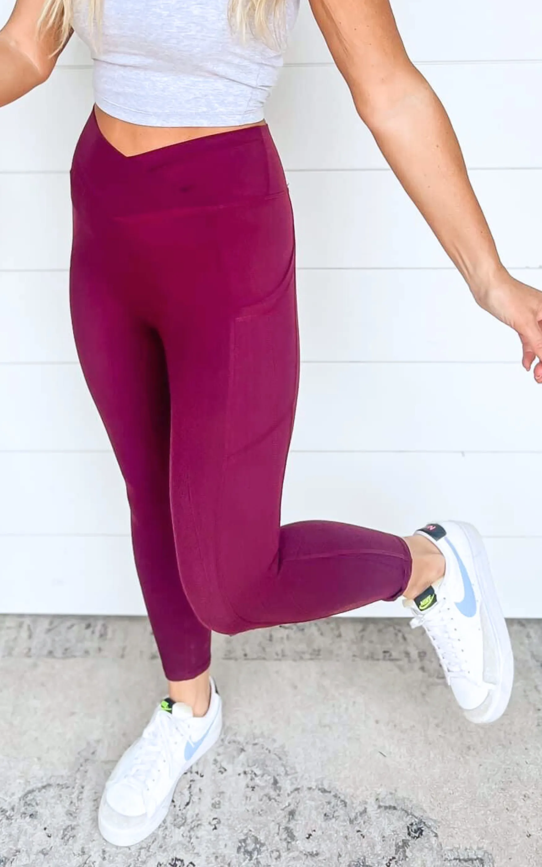 V Waist Capri Length Leggings | Rae Mode - Final Sale