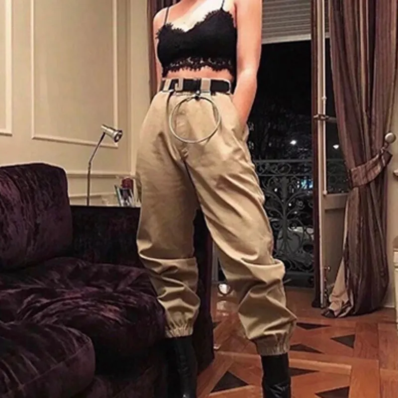 VenusFox fashion loose high waist street wear sweatpants