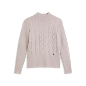 Women Wmk-Veolaa-Mohair Cable Knit Sweater - Pl-Pink