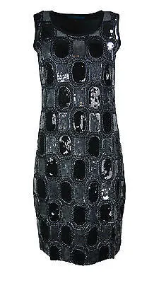 womens-black-sleeveless-embroidery-mini-chinlon-dress-1