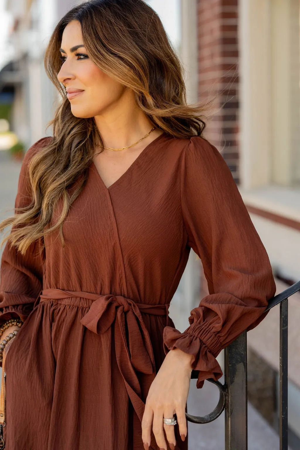 Wrap Top Tiered Maxi Dress