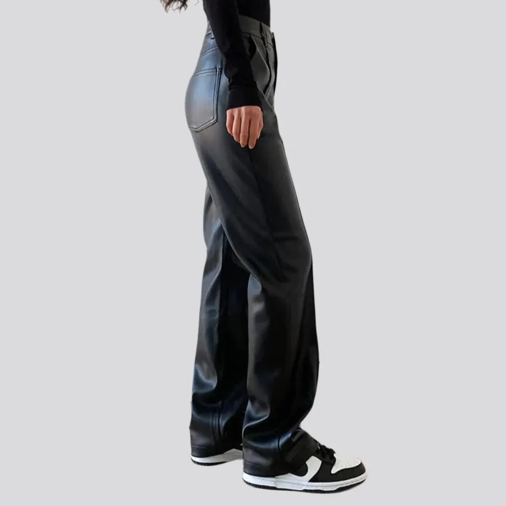 Y2k black jean pants for ladies